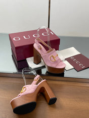 HIGH HEEL SANDALS 13 CM IN PINK CALFSKIN MIX SUEDUE GOLD HARDWARE