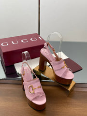 HIGH HEEL SANDALS 13 CM IN PINK CALFSKIN MIX SUEDUE GOLD HARDWARE