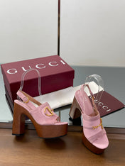 HIGH HEEL SANDALS 13 CM IN PINK CALFSKIN MIX SUEDUE GOLD HARDWARE
