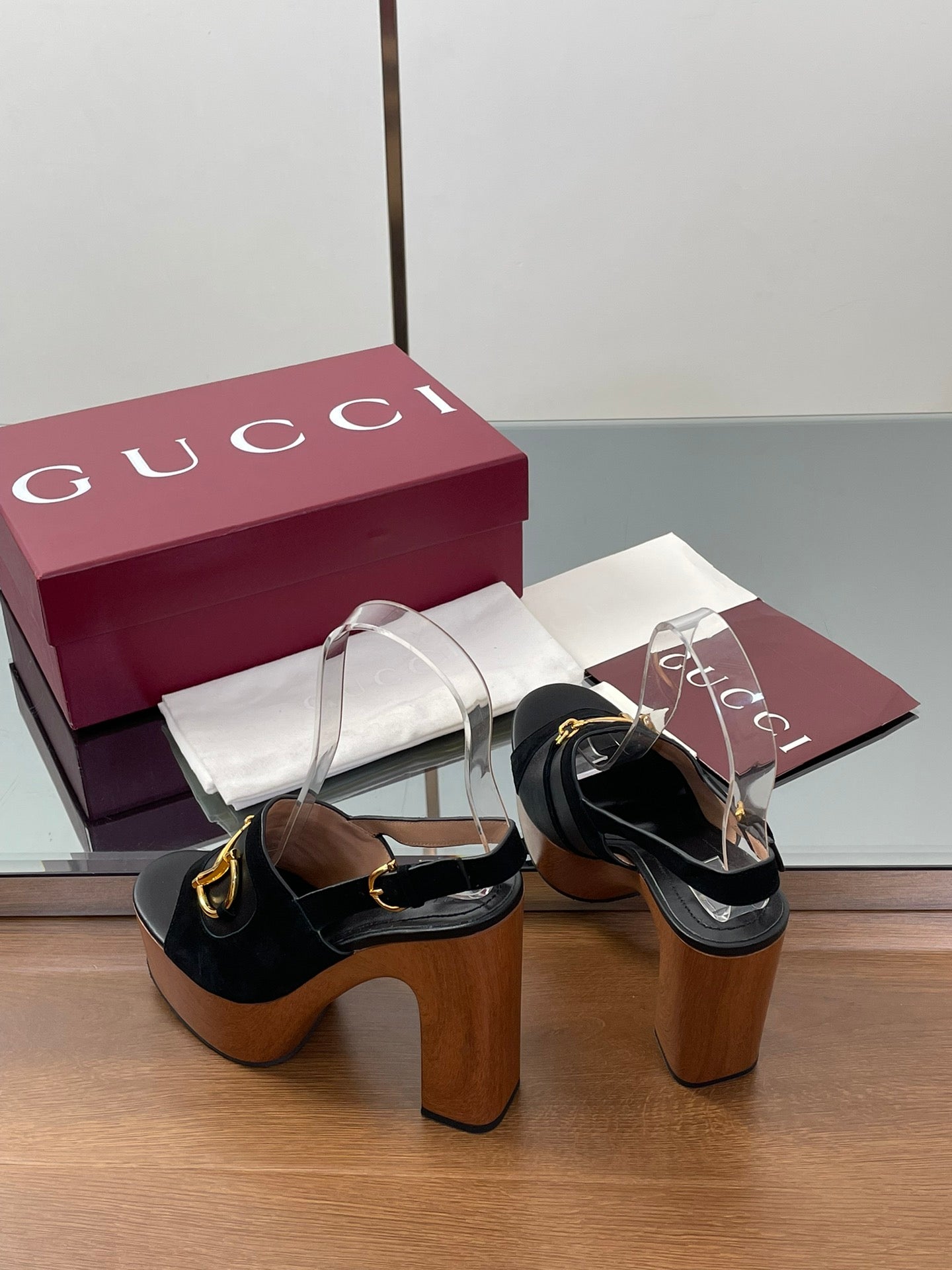 HIGH HEEL SANDALS 13 CM IN BLACK CALFSKIN MIX SUEDUE GOLD HARDWARE