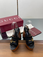 HIGH HEEL SANDALS 13 CM IN BLACK CALFSKIN MIX SUEDUE GOLD HARDWARE