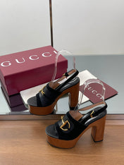 HIGH HEEL SANDALS 13 CM IN BLACK CALFSKIN MIX SUEDUE GOLD HARDWARE