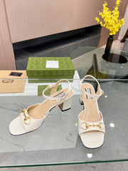 GG HIGH HEELS SANDALS 60 IN CREAM WHITE LAMBSKIN