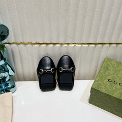 GG BALLET SUPER SLIM BUCKLE BLACK LAMBSKIN