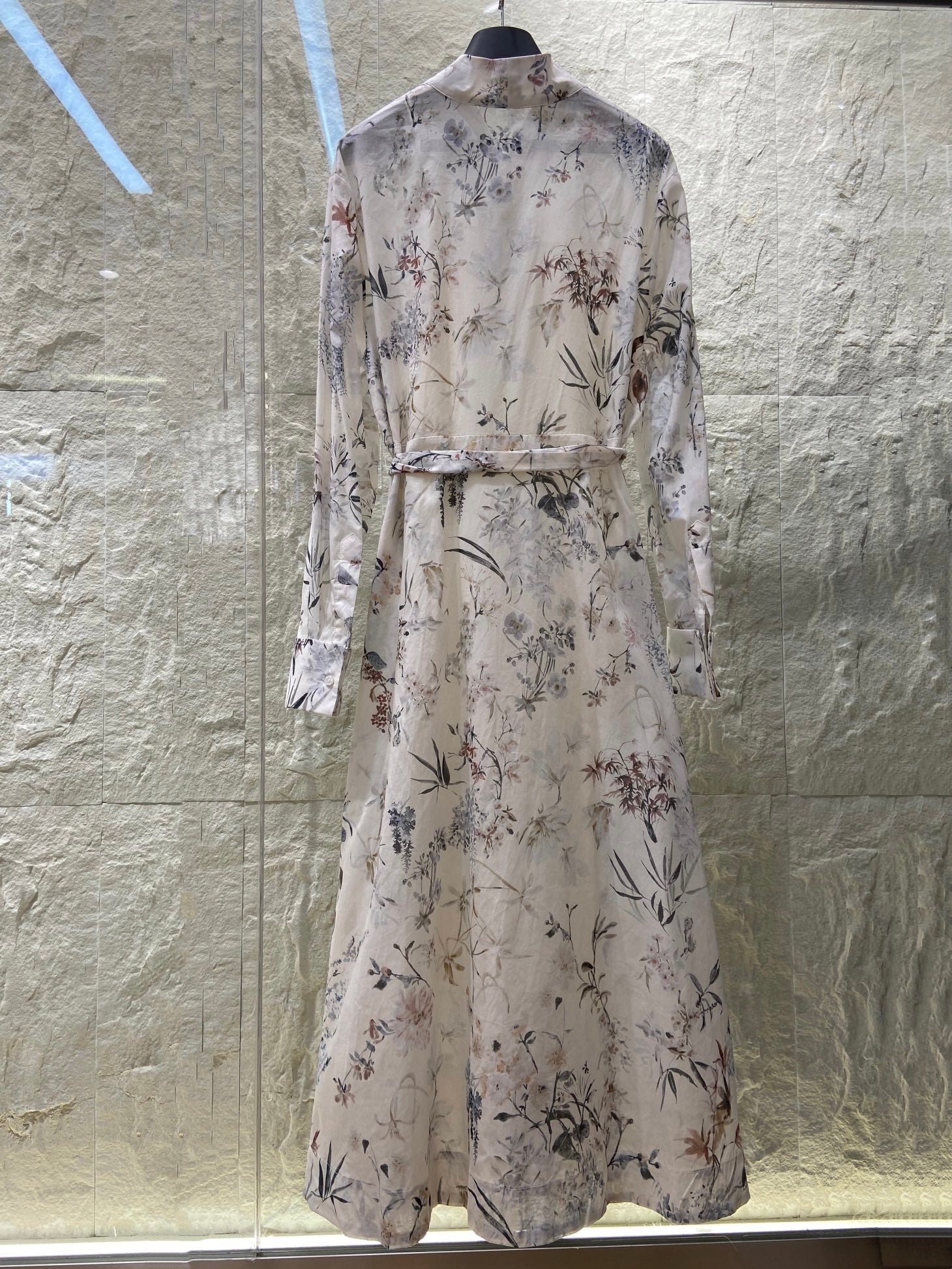 BUTTON DOWN V NECK DRESS 25S IN COTTON 266182