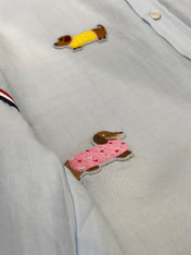 THOM INSPIRED SHIRT SET WITH DOG PRINT25S IN OXFORD COTTON 266233