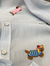 THOM INSPIRED SHIRT SET WITH DOG PRINT25S IN OXFORD COTTON 266233