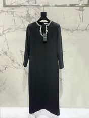 YSL 25S DIAMOND-EMBELLISHED LONG DRESS STYLE 186