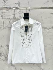 YSL 25S EMBELLISHED SHIRT STYLE 158