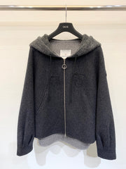MONCLER 25S CASHMERE HOODED JACKET 201