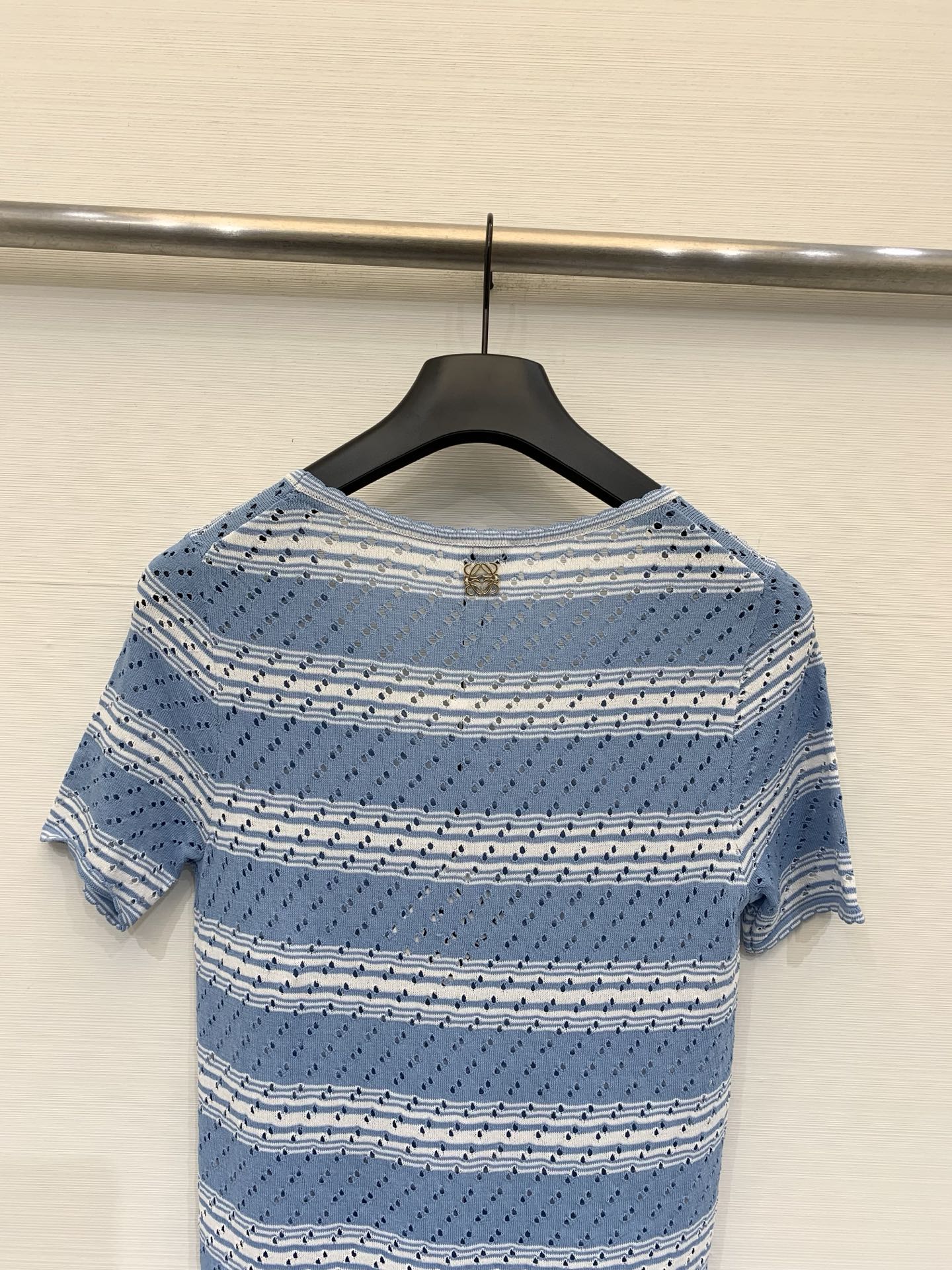 LOEWE 26S SHORT SLEEVE STRIPED KNIT TOP 524