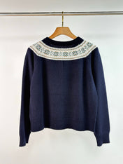 CELINE 25S ROUND-NECK CROCHET SWEATER 0058