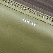 PUZZLE FOLD WASH 22 BAG IN ARMY GREEN SHINY CALFSKIN