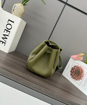 LOEWE 25S MEDIUM MADRID BAG 23 IN OLIVE GREEN CALFSKIN GOLD HARDWARE