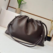 LOEWE 25S FLAMENCO PURSE 41 IN DARK BROWN NAPPA LEATHER GOLD HARDWARE