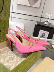 HORSEBIT SLINGBACK 105 IN PINK CANVAS