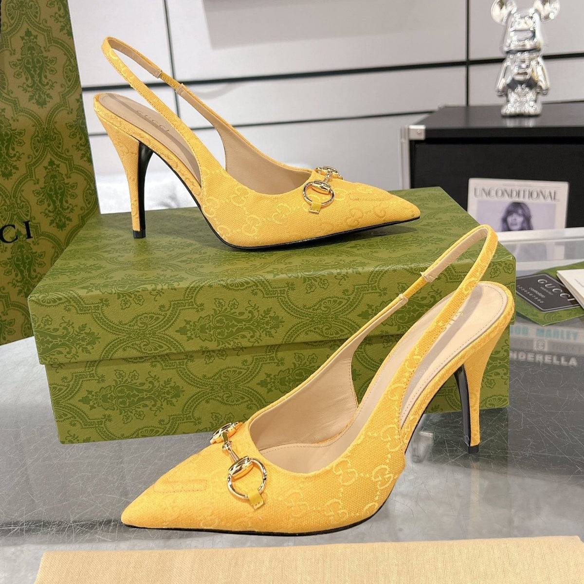 HORSEBIT SLINGBACK 105 IN YELLOW CANVAS