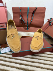 LP LOAFERS 25S IN AMBER YELLOW SUEDE