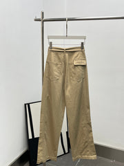 MIUMIU STRAIGHT-LEG KHAKI PANTS STYLE 281