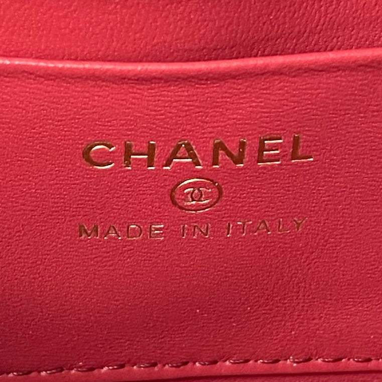 CC VANITY CASE 19 BLACK LAMBSKIN GOLD HARDWARE