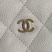 HOBO BAG 21 IN RHINO GRAY GRAINED CALFSKIN GOLD HARDWARE