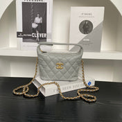 CHANEL 25S HOBO BAG 22 IN GREY CAVIAR LEATHER