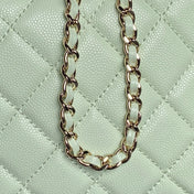 CHANEL 25S COCO CRUSH HANDLE BAG 19 IN LIGHT GREEN CAVIAR LEATHER