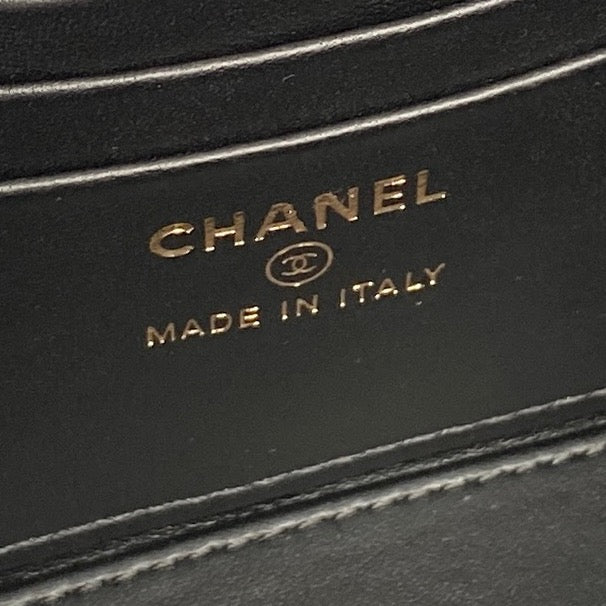 CHANEL 25S VANITY CASE BAG 19 IN BLACK CALFSKIN GOLD HARDWARE