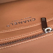 CHANEL 25S MINI FLAP BAG 18 IN DARK CARAMEL CALFSKIN