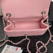 CHANEL 25S MINI FLAP BAG 18 IN PINK CALFSKIN