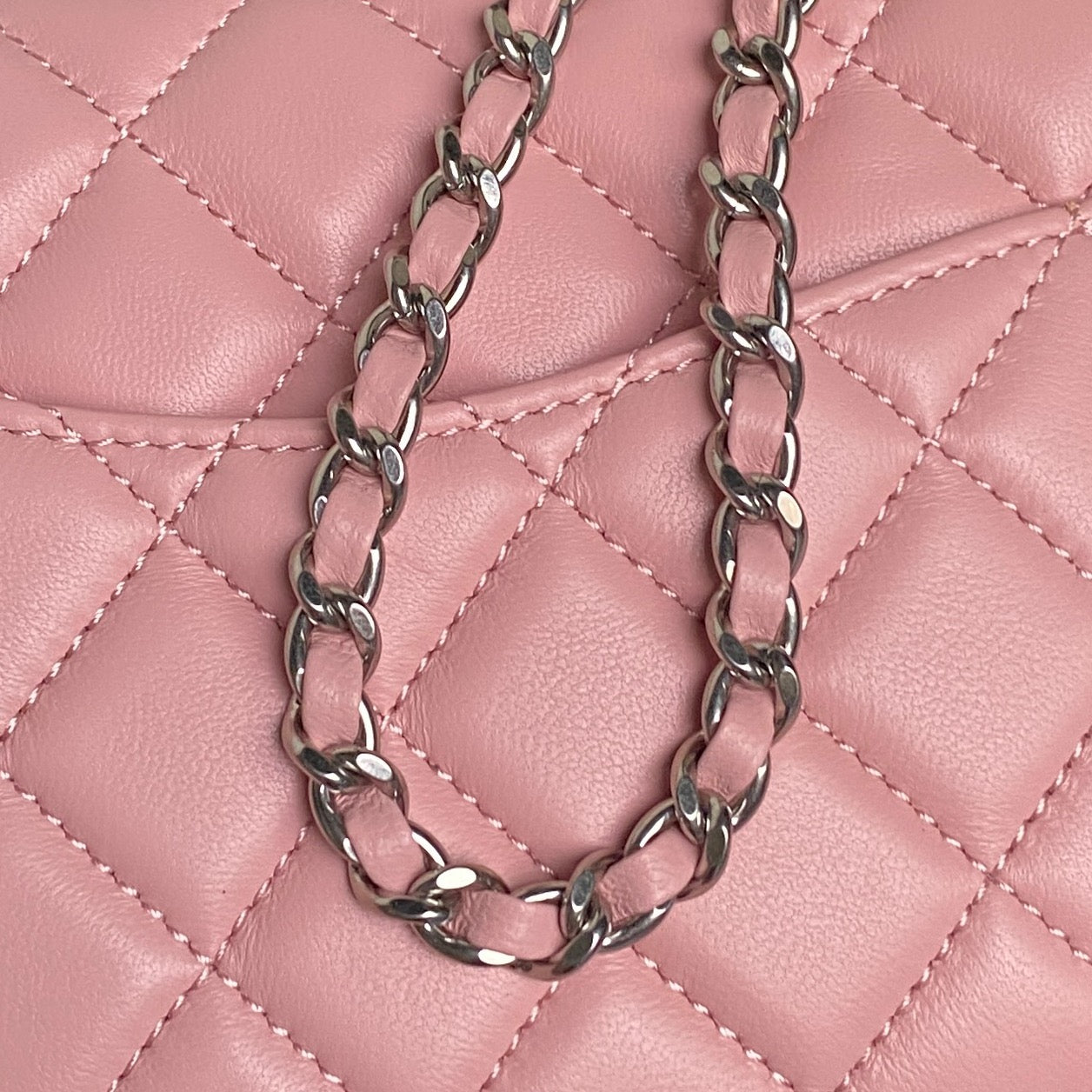 CHANEL 25S MINI FLAP BAG 18 IN PINK CALFSKIN