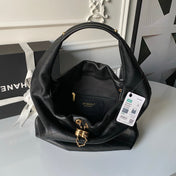 CHANEL 25S HOBO BAG 45 IN BLACK LAMBSKIN