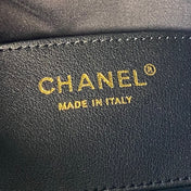 CHANEL 25S HOBO BAG 32 IN BLACK LAMBSKIN