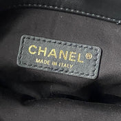 CHANEL 25S TOTE BAG 28 IN BLACK CALFSKIN WITH GOLD HARDWARE
