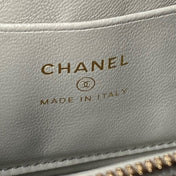 CHANEL 25S VANITY BAG 20 IN GREY CAVIAR LEATHER