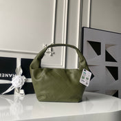 CHANEL 25S HOBO BAG 32 IN DARK GREEN LAMBSKIN