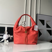 CHANEL 25S HOBO BAG 45 IN CORAL RED LAMBSKIN