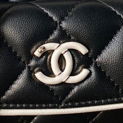 CHANEL 25S MINI BACKPACK 18 IN BLACK LAMBSKIN