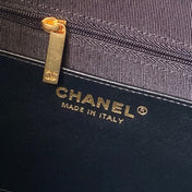 CHANEL 25S HOBO BAG 31 IN BLACK SUEDE WITH GOLD HARDWARE