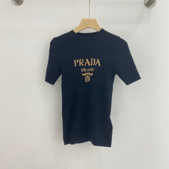 PRADA SHORT-SLEEVE KNIT SWEATER STYLE 196