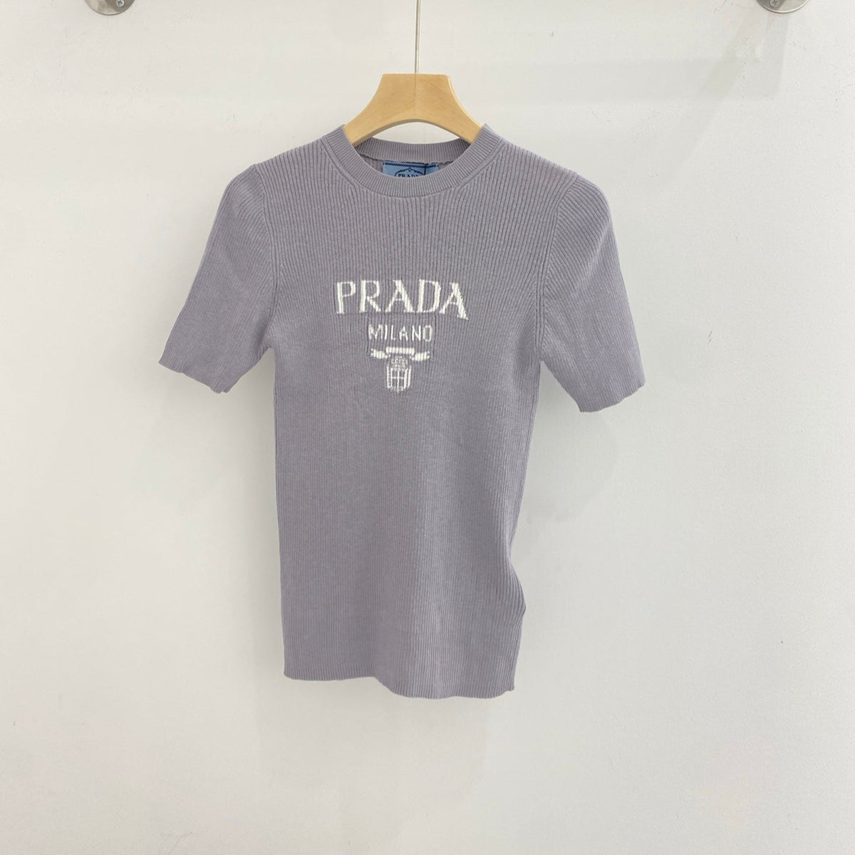 PRADA SHORT-SLEEVE KNIT SWEATER STYLE 194