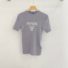 PRADA SHORT-SLEEVE KNIT SWEATER STYLE 194
