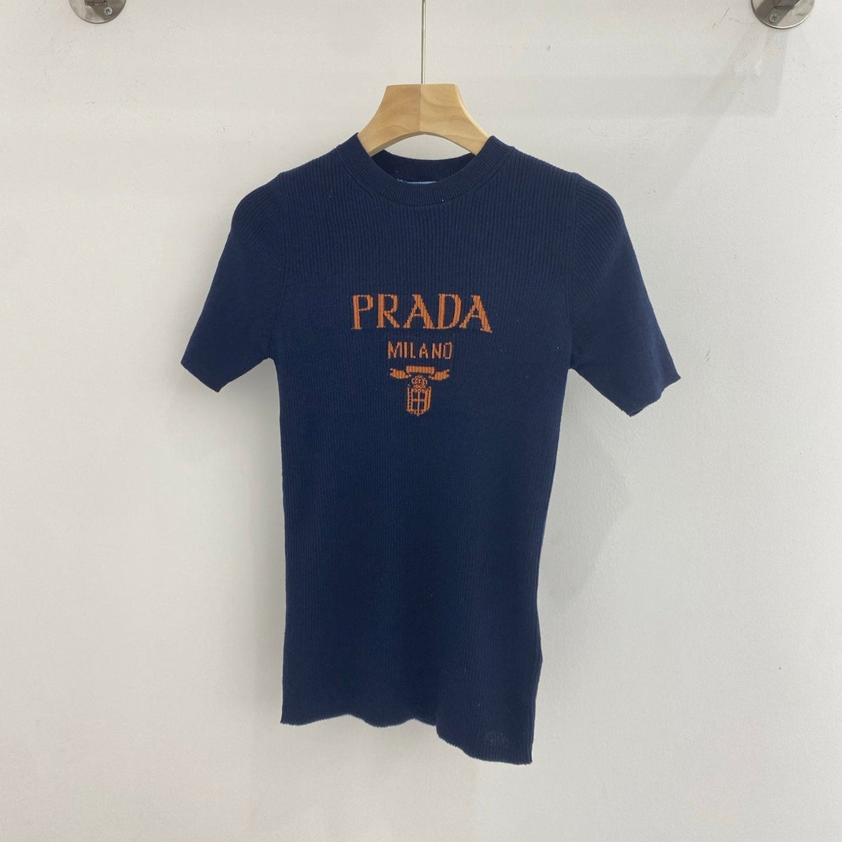 PRADA SHORT-SLEEVE KNIT SWEATER STYLE 197