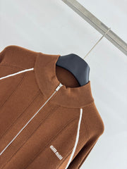 MIUMIU ZIP-UP KNIT SWEATER STYLE 62