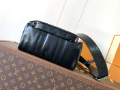 LV 25S KEEPALL CARGO BANDOULIÈRE 25 IN BLACK CALFSKIN SILVER HARDWARE
