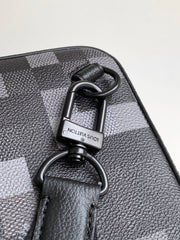 AVENUE 31 IN BLACK CANVAS CALFSKIN