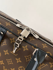 LV 25S PORTE- DOCUMENTS VOYAGE 41 IN BROWN AND BLACK EMBOSSED DAMIER INFINI CALFSKIN