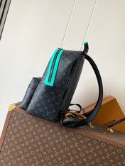 LV 25S DISCOVERY PM BACKPACK 38 IN BLACK AQUA MONOGRAM ECLIPSE CANVAS AND CALFSKIN