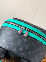 LV 25S DISCOVERY PM BACKPACK 38 IN BLACK AQUA MONOGRAM ECLIPSE CANVAS AND CALFSKIN