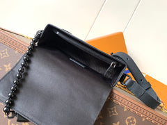 LV 25S STEAMER BAG 18 IN DAMOFLAGE BLACK CANVAS